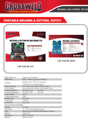 PORTABLE WELDING & CUTTING OUTFIT